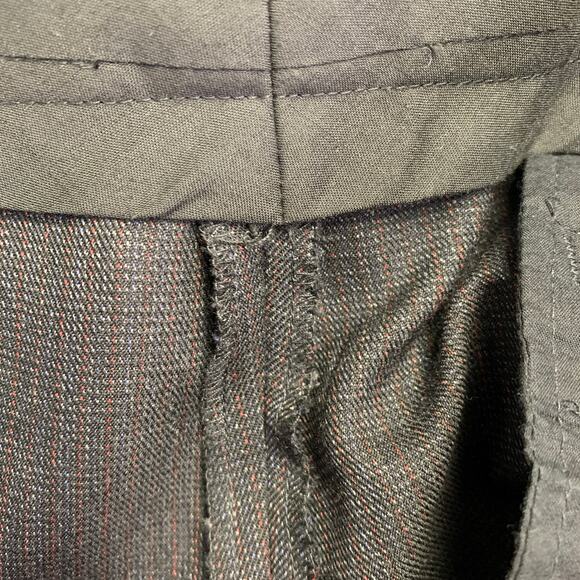 RAF SIMONS Size 38 Black Red Woven Virgin Wool Mohair Flat Front Dress Pants - Picture 6 of 6